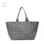 Túi Tote vải HNKMP Gingham có thiết kế kẻ sọc trắng và không gian rộng rãi Hoàn hảo cho công việc đi học Mua sắm sử dụng hàng ngày.
