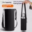 Giá đỡ chai nước AMBU, Túi đựng chai cách nhiệt màu đen Neoprene, Vỏ chai dây đeo có thể điều chỉnh 750ML / 1000ML