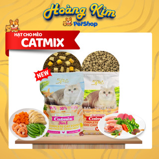 Hạt Cho Mèo 5Plus Catmix 5kg Cho Mọi Lứa Tuổi & Dòng Topping và Phủ Ruốc Trị Kén Ăn Giúp Lông Mượt