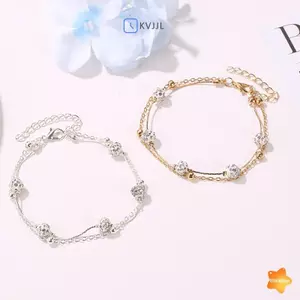 2 Cái / bộ Anklets Dành Cho Nữ Phụ Kiện Mùa Hè Đi Biển Chân Trần Dép Vòng Tay Mới