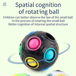 Rainbow Ball Giảm Căng Thẳng Quay Đồ Chơi Giáo Dục Hàng Đầu Cho Trẻ Em Mẫu F68-1 Với 12 Lỗ Và Màu Sắc Hỗn Hợp