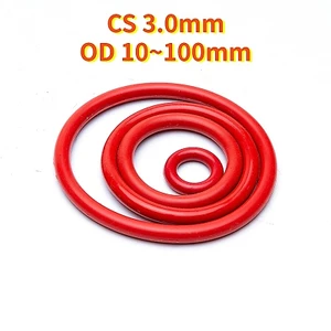 Vòng Đệm Silicon O-Ring OD10-100mm*cs3.0mm Màu Đỏ