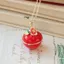 THEGIRL8B Mề đay Mặt Dây Chuyền Vòng Cổ, Có Thể Mở Mở Và Đóng Nắp Vòng Cổ Men, Động Vật Ẩn Ngọt Ngào Dây Xích Kim Loại Dâu Kính Trái Cây Choker Cô Gái