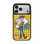 Ốp điện thoại gương cao bồi nền màu vàng từ tính cho IPhone 15 14 13 12 11 16 Plus 17 Pro Max 17Air Vỏ bảo vệ chống sốc