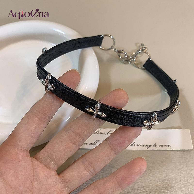 AqToCna Cá Tính Punk Vintage Da Choker Nelaces Dành Cho Nữ Cô Gái Gothic Hip Hop Cổ Chữ Thập Phụ Kiện Trang Sức Quà Tặng AqToCna