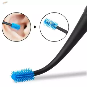 ZENZON Silicone Mềm Earpick, Dụng Cụ Làm Sạch Tai Xoắn Ốc Hai Đầu, Massage Earscoop Ear Clean 360° Dụng cụ làm sạch sáp tai quay Chăm sóc tai