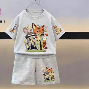 Bộ đồ ngắn tay + quần Short (90-140) Hợp thời trang Thoải mái phù hợp với mọi trận đấu