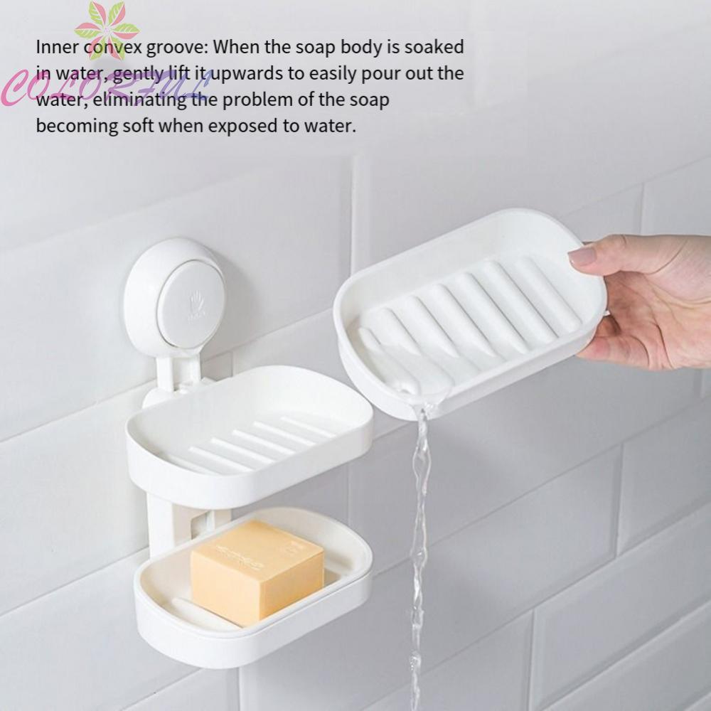 Stable Soap Dish Holder with Self Draining Design for Bathroom Convenience