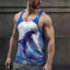 Áo ba lỗ in hình cá heo Kawaii 3D mới dành cho nam mùa hè Áo Vest hoạt hình thông thường, Áo thun Unisex