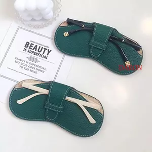 DARON Bao Da Kính, Túi Đựng Kính Mát Mỏng Di Động, Hộp Đựng Kính Mát Nhẹ Chống Áp Lực Mềm Túi Bảo Quản Nữ