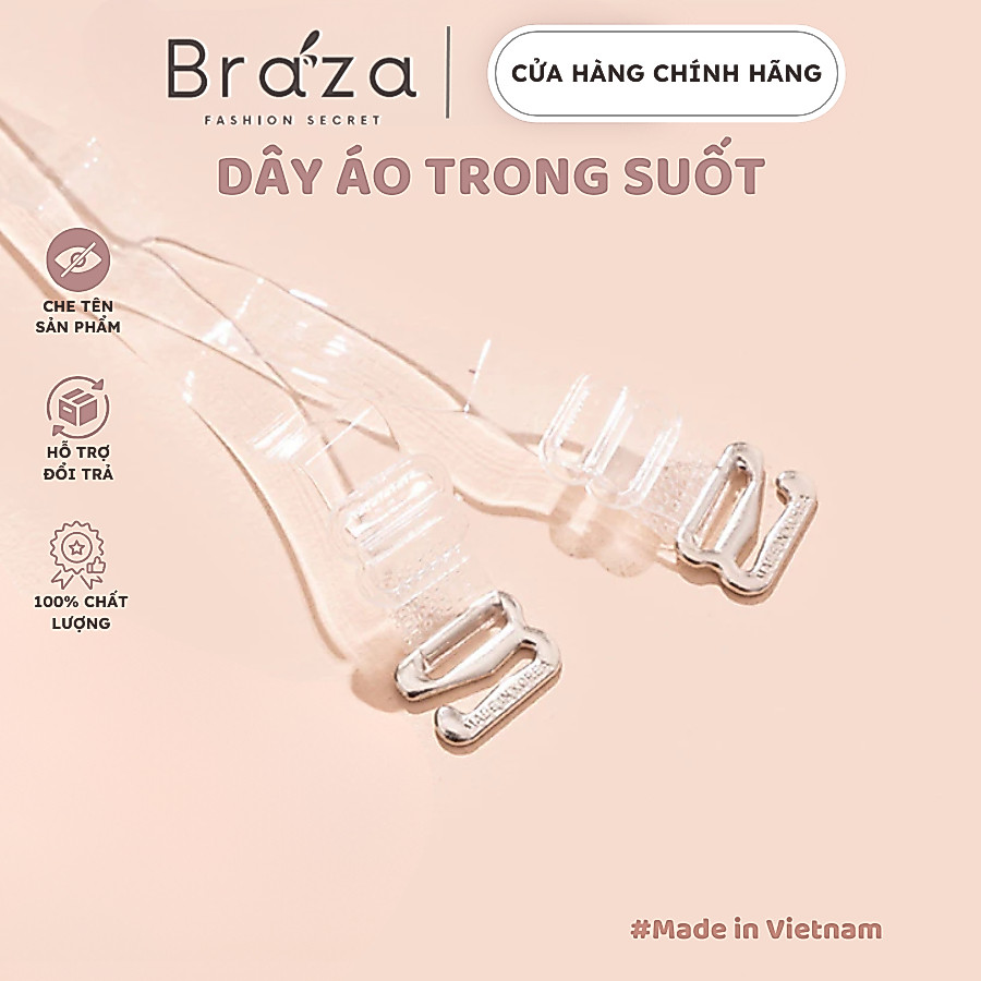 Dây Áo Ngực Trong Suốt Vô Hình Tiện Lợi Siêu Dai Siêu Bền Cao Cấp Braza – 032