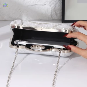 Ngọc Trai Trang Trí Dạ Hội Ly Hợp Cho Nữ Phong Cách Vintage Túi Xách Trang Trọng Có Cấu Trúc Vỏ Thiết Kế Thích Hợp Cho Tiệc Cưới Tiệc