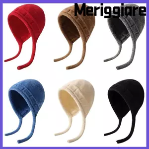 Mũ dệt kim dây đeo MERIGGIARE, Mũ beanie dày ấm áp, Mũ beanie dệt kim mềm mại cổ điển sành điệu