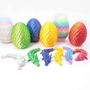 Nhỏ 3D In Hình Khớp Nối Rồng Trứng Mini Mô Hình Rồng Dễ Thương Sưu Tập Đồ Chơi Để Bàn Trang Trí Quà Tặng