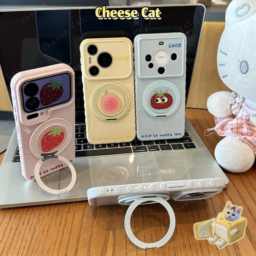 Ổi Dâu Măng Cụt Chanh Trái Cây Mùa Hè Ốp Lưng Điện Thoại iPhone 11 12 13 14 15 Plus 16 17 Pro Max 17 Air Case Có Chân Đế