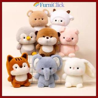 [Giao hàng từ Việt Nam] Gối thú nhồi bông FURNICLICK, Búp bê đồng hành sang trọng gấu 16cm, Bàn đồ chơi sang trọng hình voi siêu mềm Kawaii