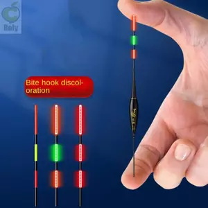 Phao câu cá điện tử ROLY, Phao đèn ống trôi trượt nhẹ, chỉ báo phao đuôi dài tấn công Bobbers Phao câu cá ban đêm