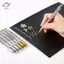 HFTOY DIY Kim Loại Chống Thấm Nước Bút Đánh Dấu Sơn Vĩnh Viễn Vàng Và Bạc Để Vẽ Đồ Dùng Học Sinh Bút Đánh Dấu Thủ Công ~