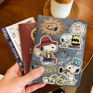 Bìa da giả bò để hộ chiều K271 - Bìa Da Bảo Vệ Passport In Hình Sắc Nét – Bộ Sưu Tập Cún Snoopy, Shin-chan, Hello Kitty