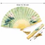 Quạt cầm tay QEARY, Quạt cầm tay gấp in hoa có thể gập lại, Vải di động Trang trí nội thất Phong cách quạt khiêu vũ Đảng
