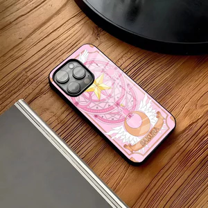 BK-1 Card Captor Sakuras Anime Ốp Lưng Điện Thoại IPhone 16 15 14 Pro 11 13 12 Mini 6 8 7 Plus Kính Thiết Kế Sang Trọng Cove