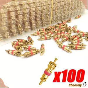 GIÁ RẺ 100 Lõi Van Lốp, Công Cụ Sửa Chữa Lốp Đa Năng Van Xả Lốp, Với Mạ Kẽm Xe Tải Xe Đạp Xe Máy Bánh Xe Đồng Van Vòi Phun