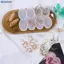 Bluelover 8 / 12 Chiếc Tròn Hình Bầu Dục Mặt Dây Nhựa Khuôn DIY Epoxy Bông Tai Quyến Rũ Khuôn Silicon Làm Đồ Trang Sức Móc Khóa Thẻ Đúc Thủ Công DIY Mới