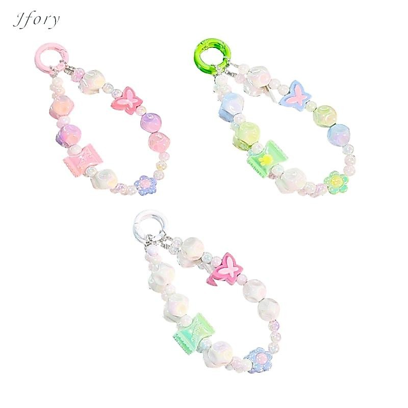 Jfory Đính Hạt Chìa Khóa Vòng Tay Treo Trang Trí Chìa Khóa Di Động