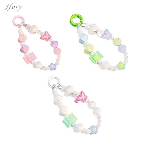 Jfory Đính Hạt Chìa Khóa Vòng Tay Treo Trang Trí Chìa Khóa Di Động