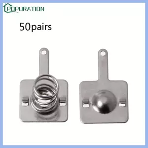 POP 50 Cặp Tấm ốp kim loại AAA Bộ tấm lò xo tích cực chuyển đổi âm Tấm tiếp xúc lò xo