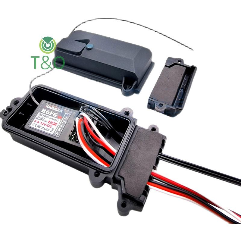 [T & O-t] Hộp thu vô tuyến ô tô RC chống nước bằng nhựa cho xe bánh xích RC 1 / 10 trục SCX10 90046 D90 -4 [mới]