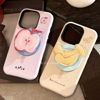 Ốp lưng iPhone 11 12 13 14 15 16 Pro Max Apple iPhone Case Màu vàng hồng Apple Banana Chic TPU