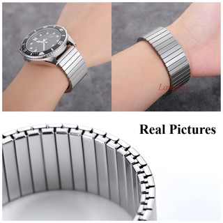 Vòng đeo tay đồng hồ bằng thép không gỉ đàn hồi linh hoạt 14 / 16 / 18 / 20 / 22mm Dây đeo đồng hồ kim loại mờ cho dây đeo đồng hồ thạch anh nam nữ