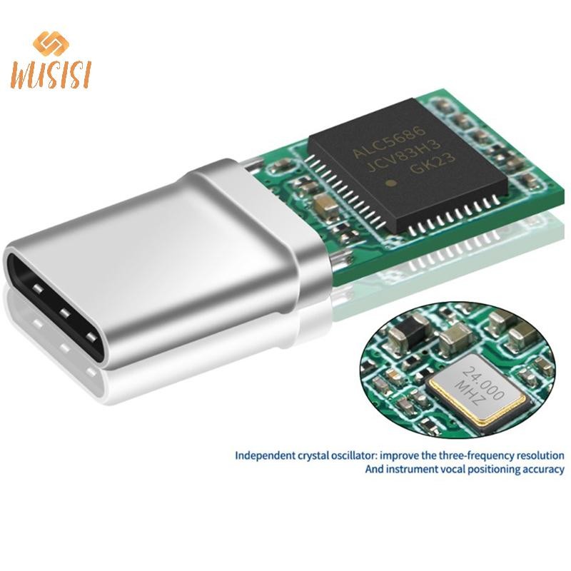 [WUSISI] ALC5686 Chip Type-C Âm Thanh Kỹ Thuật Số Tai Nghe Cắm DAC Giải Mã Kết Nối Adapter MỚI