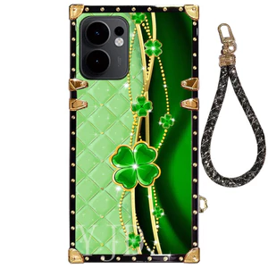 Ốp YJD Cho OPPO Reno14 F Reno14F Sang Trọng Nhiều Màu Sắc Hoa Tay Dây Cạnh Thẳng Chống Rơi Vỏ Điện Thoại