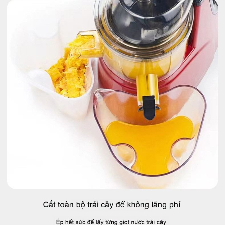 ​​Máy Ép Tách Bã Gia Đình - Ép Trái Cây Rau Củ, Làm Sữa Đậu & Đồ Ăn Dặm, Miệng Rộng Không Cần Cắt, Lọc Tự Động​​