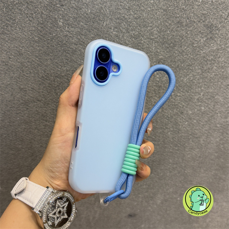 Ốp Điện Thoại 2in1 Có Dây Đeo Cho Samsung Galaxy A07 A06 A05 A05S F05 M05 A72 A04 A04E A04S 5G 4G Jelly Cover Dễ Thương Đơn Giản Ốp Lưng Dây Đeo Cổ Tay Vỏ Mềm Cứng