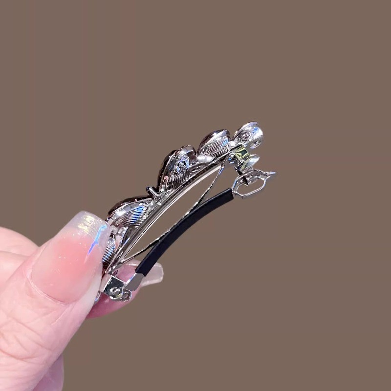 Kẹp tóc nơ pha lê sang trọng cao cấp, phù hợp cho mùa xuân, kẹp top tiện lợi