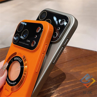 Mới Vũ Trụ Màu Cam Vô Hình Gấp Giá Đỡ Ốp Lưng Điện Thoại IPhone 17 Pro Max 17Air 13 14 15 16 Pro Max Plus Vỏ Từ Tính Mỏng Pc Chống Sốc