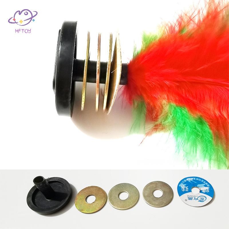 HFTOY Fitness Entertainment Nhiều màu sắc Shuttlecock Trung Quốc Jianzi Foot Kick Hand Wheel Fancy Chicken Shuttlecock ~