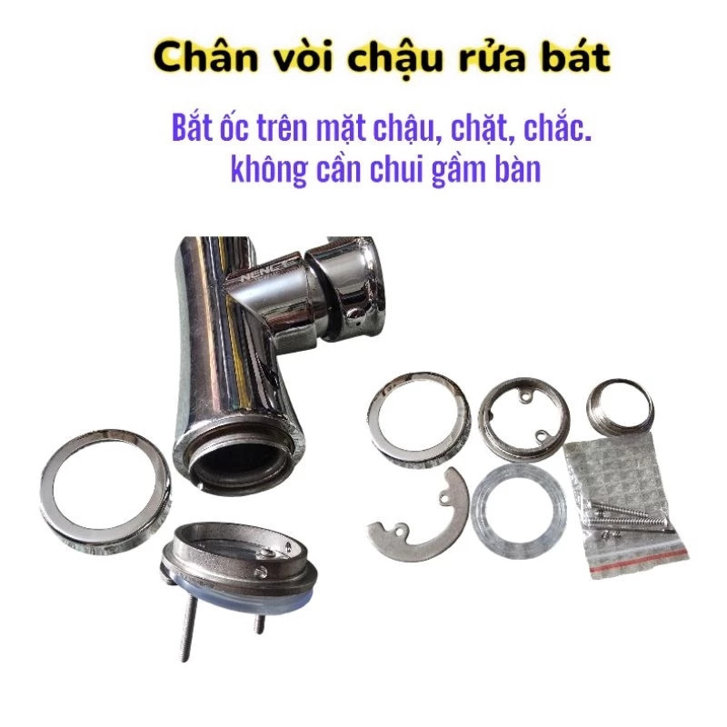 Bộ Lắp Đặt Cố Định Chân Vòi Rửa Bát Thông Minh, Thép Không Gỉ, Dùng Cho Chân Vòi Rửa Nóng Lạnh, Dễ Dàng Lắp Đặt, Tiết Ki
