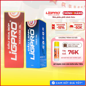 Combo Dầu lạnh và dầu nóng LIGPRO xoa bóp Giảm đau nhanh dạng xịt Hiệu quả trong/sau vận động