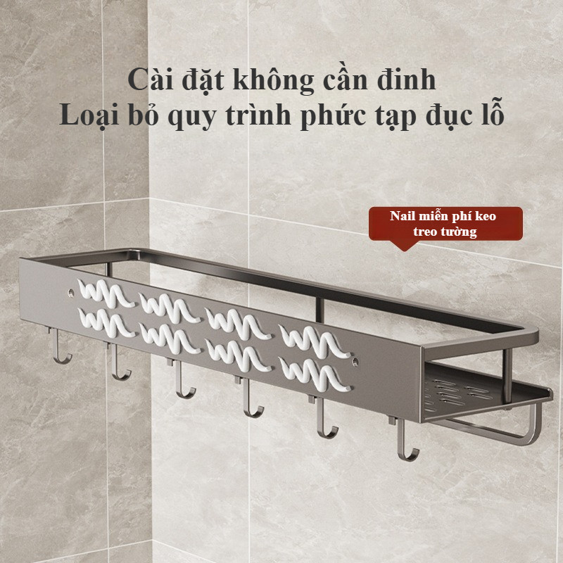 Giá đỡ phòng tắm đa chức năng Giá treo tường miễn phí Punch Kho báu nhỏ Tùy chọn đa chương trình