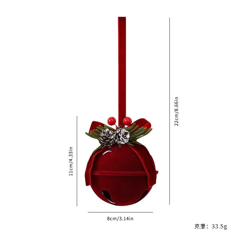 Shengyuan Phong Cách Mới Chuông Giáng Sinh Bắc Âu Đổ Xô Chuông Đồ Trang Trí Giáng Sinh Đồ Trang Trí Cửa Sổ Mặt Dây Đồ Trang Trí