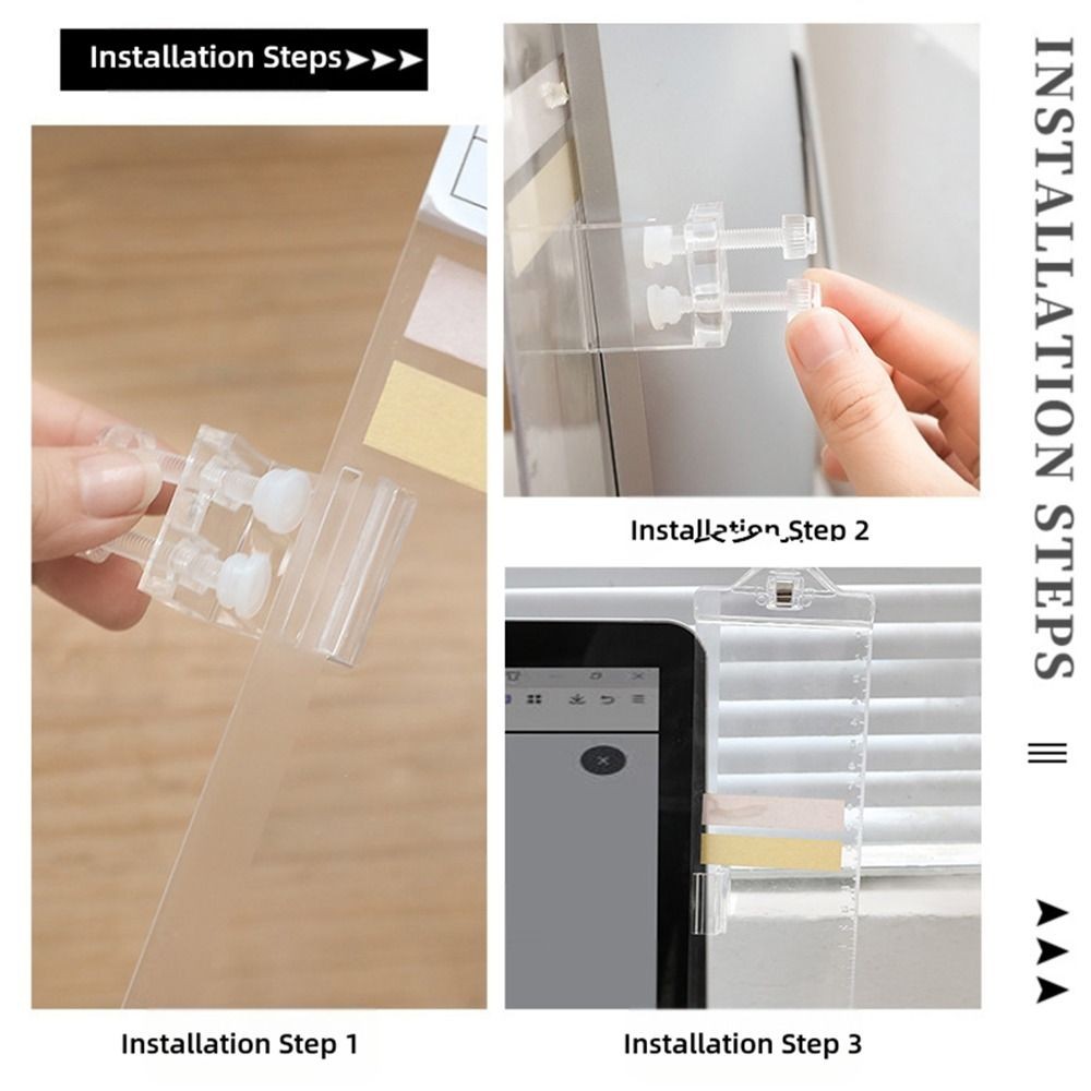 Bảng ghi nhớ màn hình HIGHVIEWLS, Bảng điều khiển bên máy tính ổn định trong suốt, Chất lượng cao có kẹp Bảng ghi chú bàn văn phòng