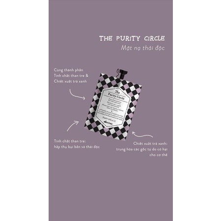 Mặt nạ thải độc cho da đầu Davines THE PURITY CIRCLE 50ml [ MK ]