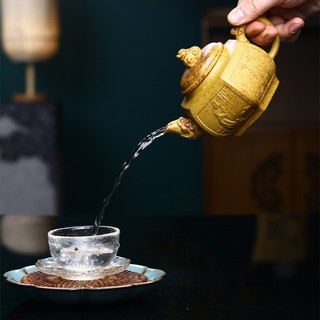 Ấm Tử Sa Nghi Hưng Lục Phương Tường Thụy 380 ml (Đoạn Nê Thiêu Sài)