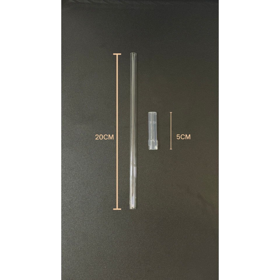 Ống hút thủy tinh cho ly SIMPLE 735ml có đầu silicone