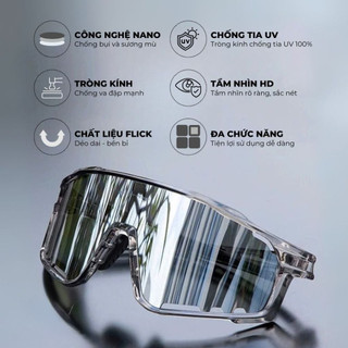 AIMVUKES Kính đổi màu đi đêm ngày kính chống bụi đi đường bảo vệ mắt chống tia UV giảm chói cho người đi xe thể thao F1