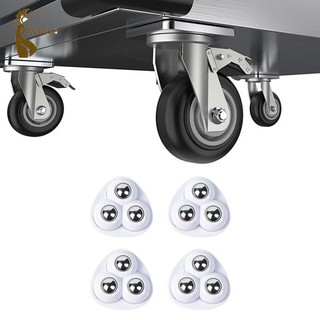 4x Dính Bánh Xe Ròng Rọc Con Lăn Bánh Tắt Tiếng Đồ Nội Thất Thanh Trượt 360